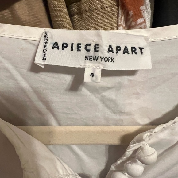 Apiece Apart New York Flutter Sleeve Blouse Top - Picture 3 of 5